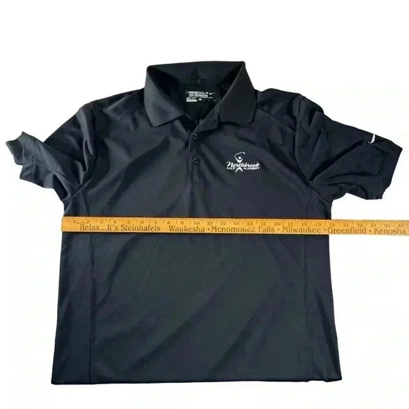 Nike Golf Tour Performance Dri-Fit Short Sleeve Golf Polo Shirt Men's M Black - Picture 5 of 13